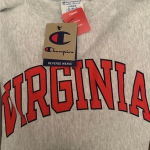 NWT University of Virginia Champion sweatshirt from UVA bookstore Size Large